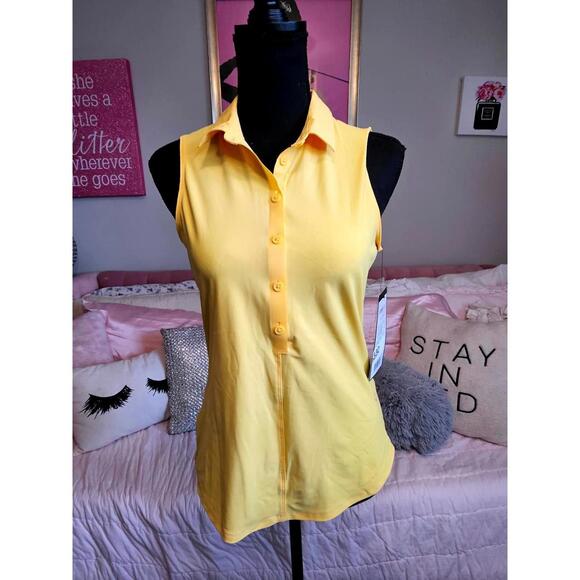 Nwt ForayGolf Performance Yellow Sleeveless Top - Picture 1 of 6